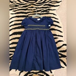 Edgehill Collection 18 Month Smocked Navy Blue Dress EUC